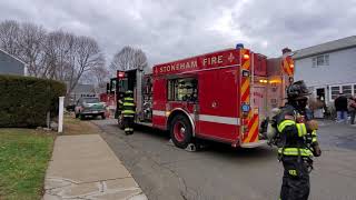 Stoneham Engine and crew at the 2nd Alarm Bow Street