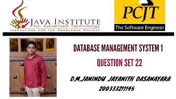 DBMS QUESTION SET 22
