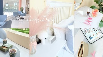 . My Living diaries |روتيني الصباح ،قهوه ، مكتبة، وهدوء🩵🕯️