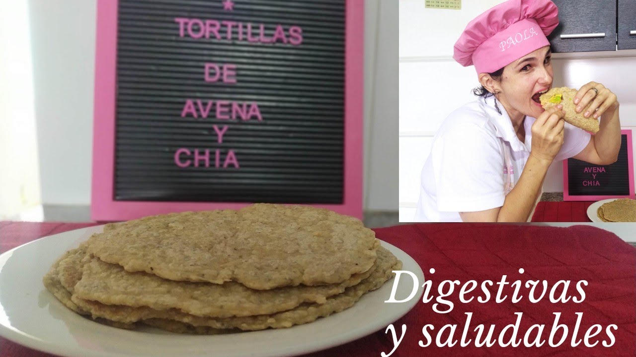 🌮TORTILLAS DE AVENA Y CHIA 🌮Saludables y Digestivas/ 😱Facilísimas de