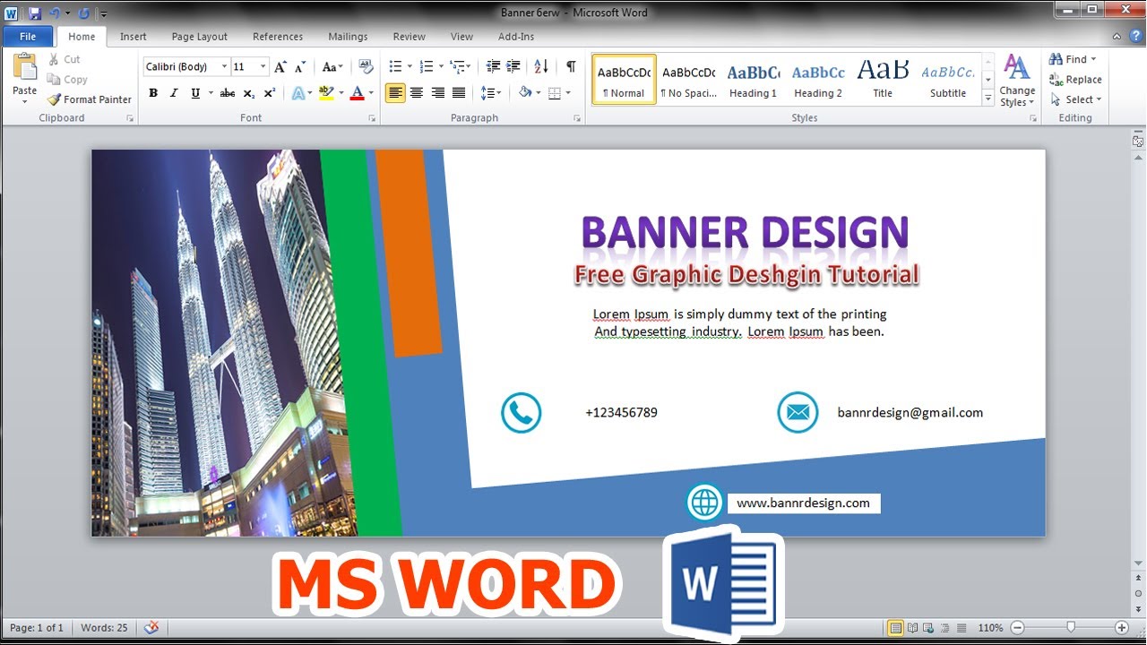 how-to-create-posters-banners-using-microsoft-word-2010-youtube