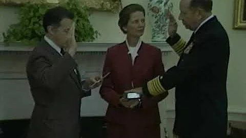 Admiral William J. Crowe Jr. Sworn-In as 11th Chai...