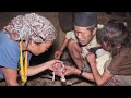 Cutting or making organic village chicken for cooking purpose ll Primitive technology