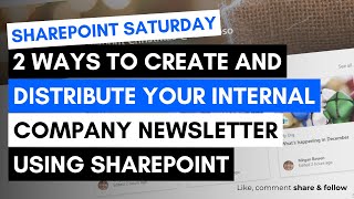 2 ways SharePoint can distribute your internal company Newsletters