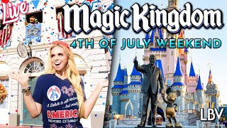 🔴LIVE: Magic Kingdom July 4th Weekend Fun! Ride POV, Parades, Characters, Shows in Disney World