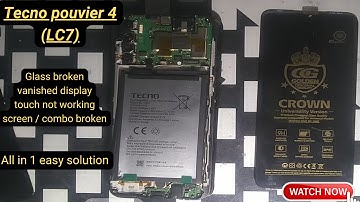 Tecno Pouvoir 4 LC7 Lcd/combo Replacement | Tecno pouvior 4 touch not working | easy solution