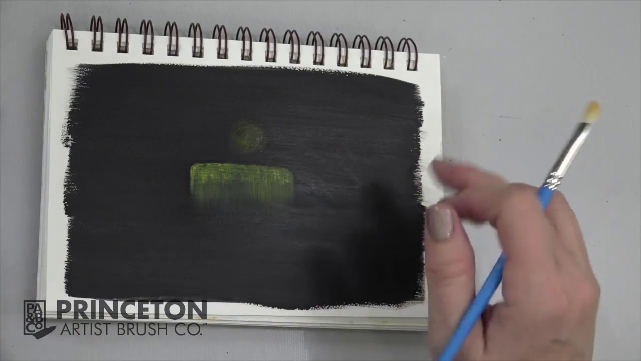 Blending Acrylic Paint With The Select Artiste™ Black Mop Brush 