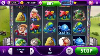 SPACE FORTUNE SLOT - UFO alien abduction themed video slot machine - Slotomania Game screenshot 4