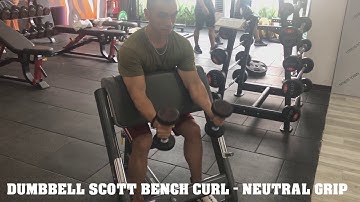 [PROCOACH] DUMBBELL SCOTT BENCH CURL - NEUTRAL GRIP