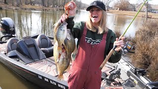 The SLAB QUEEN is BACK!!! Slaying GIANT CRAPPIE in the CREEK!