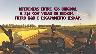 Diferenças Entre Yamaha Xj6 Original E Xj6 Com Velas Iridium Filtro K&N Escapamento Jeskap Hd