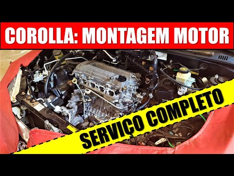 #249// Toyota COROLLA 1.8: Montagem completa do MOTOR