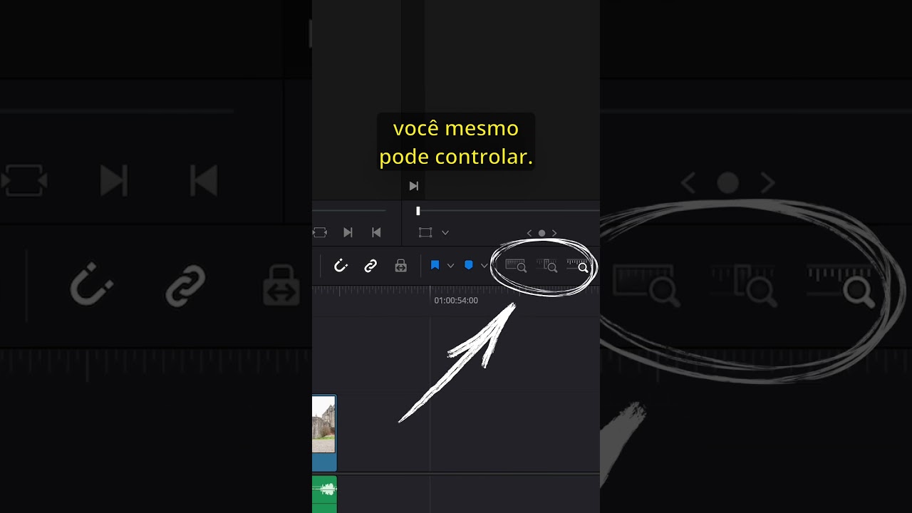 Mudando o tamanho da Track - Aprenda DaVinci Resolve em 1 Minuto!  #cursodavinciresolve