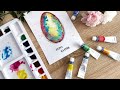 Staedtler watercolor tubes testing and easter card painting