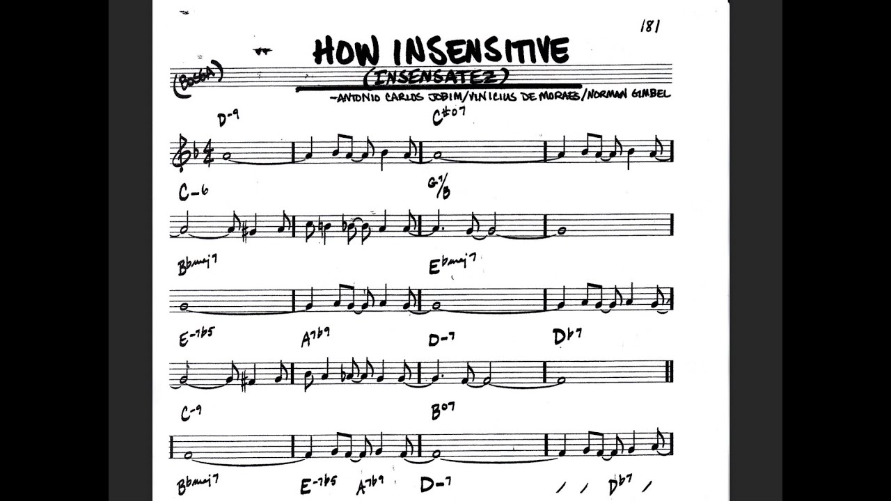 How Insensitive- An Introductory Guitar Lesson to a Bossa Classic - Chords, Melody, Soloing, & more!