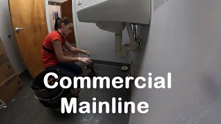 Clogged Drain #137 How We Clean A Commercial Mainline Backup