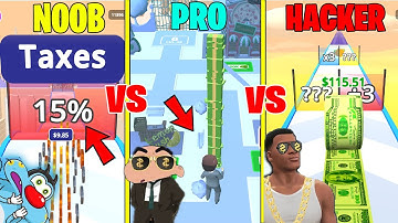 NOOV vs PRO vs HACKER in MONEY RUSH with SHINCHAN CHOP & OGGY!