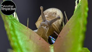 Venus Fly Trap and Sundew VS Snail and Insects - EXTREME CLOSEUP 4K