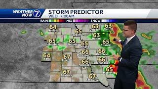 Spotty shower chance early Tuesday, more storms tonight