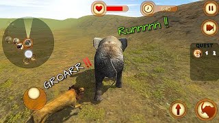 GAJAH DIKEJAR SINGA 😂 | Elephant Simulator screenshot 1