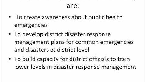 EAHA Day 1 Session 1: Introduction To The Disaster Management Training Lecture