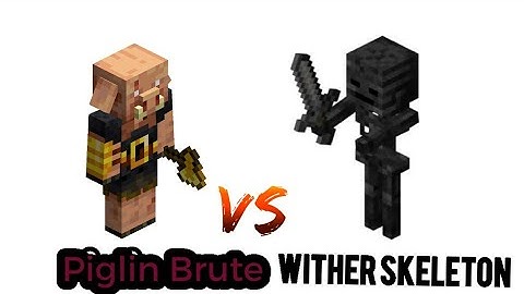 Minecraft Mob Battle | Piglin Brute Vs Wither Skeleton