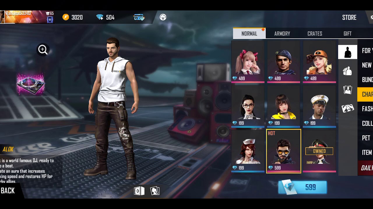 Alok character discount coupon free fire - YouTube