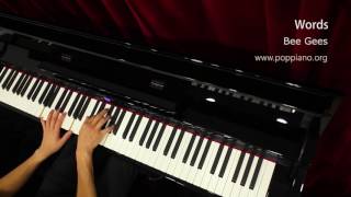 琴譜♫ Words - Bee Gees (piano) 香港流行鋼琴協會 pianohk.com 即興彈奏
