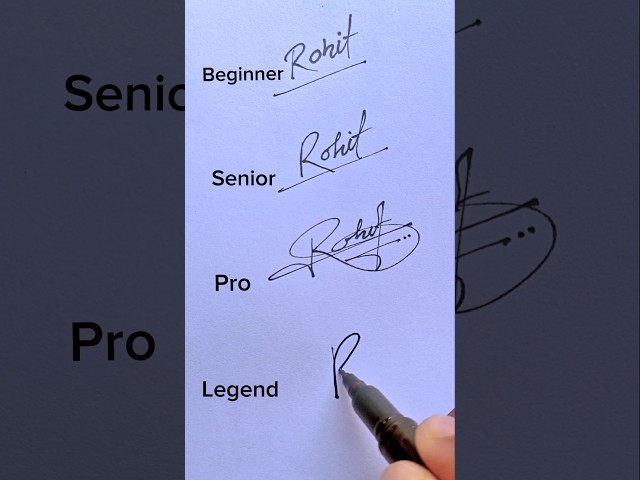 ROHIT Signature In Diffrent Style😮😮 #hncreation #signature #viral #ideas class=