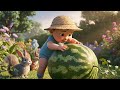 Baby With Giant Watermelon - Happy Baby