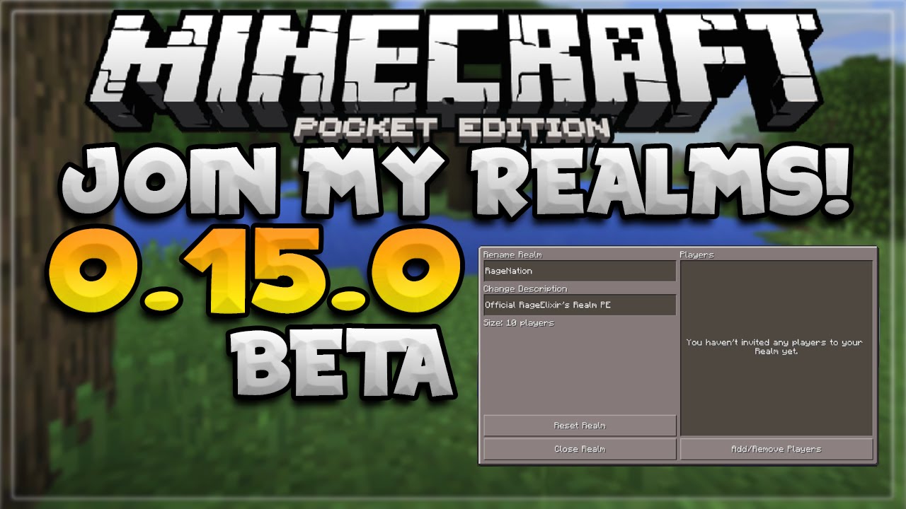 Mcpe 0 15 0 Join My Mcpe Realms Server Minecraft Pe Pocket Edition Youtube