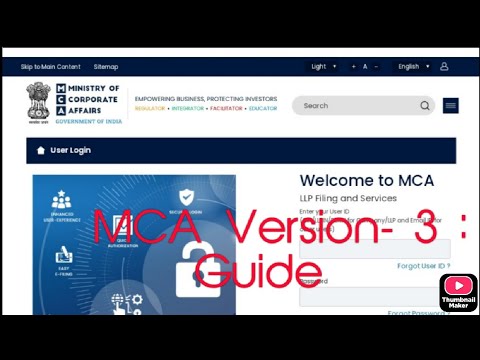 User Guide : New MCA Portal V3 || LLP-Filings|| Registration || DSC Registration.