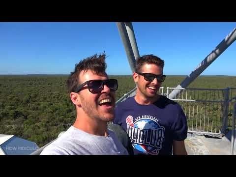 BOWLING BALL Vs. TRAMPOLINE from 45m!