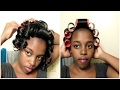 Wet Roller Set Tutorial + Results | Relaxed Hair