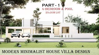 Project #55: Part-1 | 4 BEDROOM MODERN HOUSE VILLA w/ POOL | 400sqm LOT |House Design|Design Concept