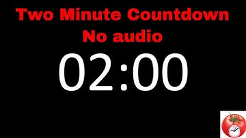 Classic Countdown Timer - 2 Minute Countdown - No Audio - Silent