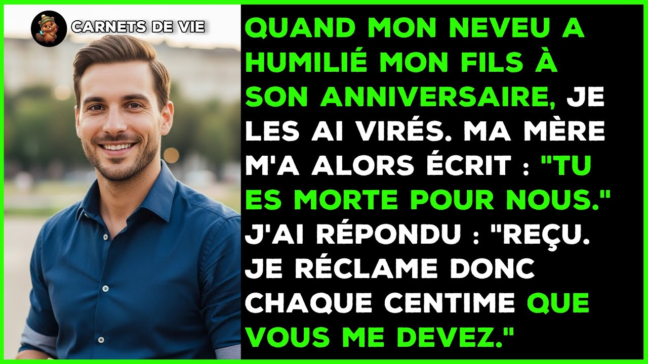 Le fils de ma sœur a humilié mon fils à sa fête. Tout le monde riait, je les ai chassés.