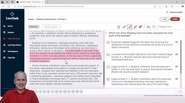How to Find a LSAT Law Passage Main Point Using LawHub Reading Comprehension Drill Set #4