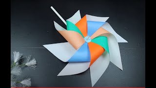 How to make a paper rotating fan | easy paper craft | paper spinning toy paper spinner new paper toy