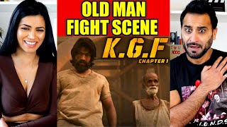 KGF - BLIND OLD MAN FIGHT SCENE REACTION!! | *KANNADA* | Yash | Rocky Hammer Scene KGF REVIEW!