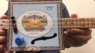 Baby Blue Ukulele 3 String Cigar Box Guitar