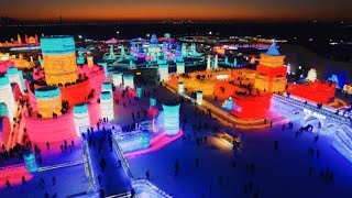 THIS CHINA ICE CITY WILL BLOW YOUR MIND ❄️️ DRONE VLOG || Harbin Ice Festival in China