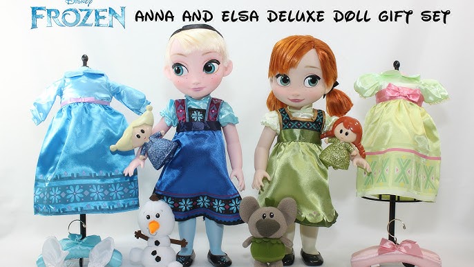 Uniquely Disney Animators' Collection Frozen Elsa & Anna Doll 16” New