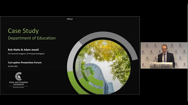 Video 8 | CCC Corruption Prevention Forum - Case study on the Department of Education | 26 May 2021