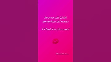 Anteprima del teaser I Think I’m Paranoid #garbage #teaser