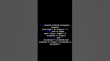 Binary Search on a Rotated Sorted Array python #problemsolving #interview #algorithm