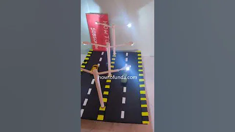street light working model science project - howtofunda - #shorts  | howtofunda