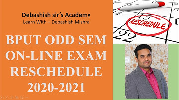 BPUT ODD(1st and 3rd) SEM ON-LINE EXAM RESCHEDULE 2020-2021