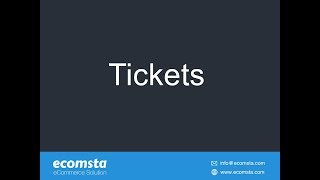 Tickets - eCommerce Script