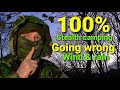 Stealth camping in a one man oex tent, unexpected wind and rainy conditions.